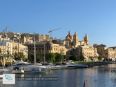 Ville de Il-Birgu sur l'île de Malte