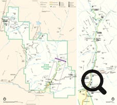Carte du parc de Zion National Park