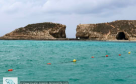 Blue Lagoon sur l'île de Comino dans l'archiplel maltaise
