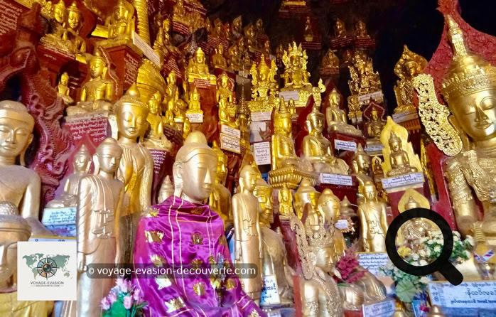 Nichée à 1 500 m d’altitude dans la région de Shan, Pindaya est surtout connue pour les cavernes surplombant un lac et qui contiennent plus de neuf mille offrandes représentant Bouddha offertes depuis le XVIIe siècle. Un sanctuaire créé pour honorer la légende d’un prince héroïque qui secouru sept princesses tombées dans le piège d’une monstrueuse araignée. Le nom Pindaya vient d’ailleurs de la déformation de “Pinku Ya Pyi“, qui signifie “j’ai tué l’araignée“.